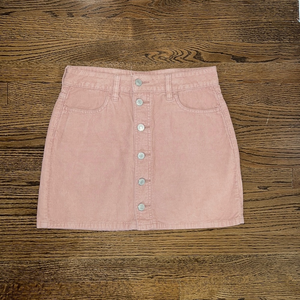 Pacsun Corduroy Button-Down Skirt